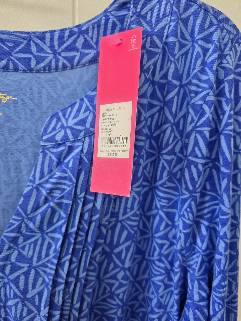 Lilly Pulitzer Fairfax Dress Nwt Sz Large $118.00 - Picture 4 of 4